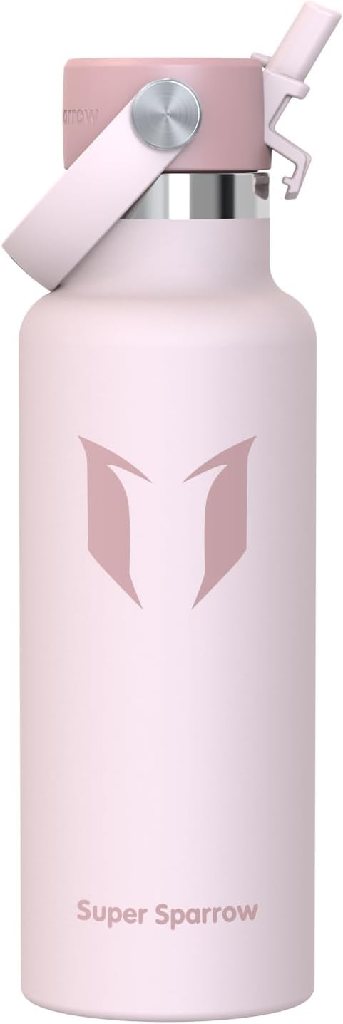 Sparrow Insulated Water Bottle - 350ml/500ml/750ml/1L/1.2L - FlipFlow Metal Water Bottles with Straw Lid - BPA Free - Leakproof Stainless Steel Flask for Sport, Gym, School, Outdoor, Travel — image 75