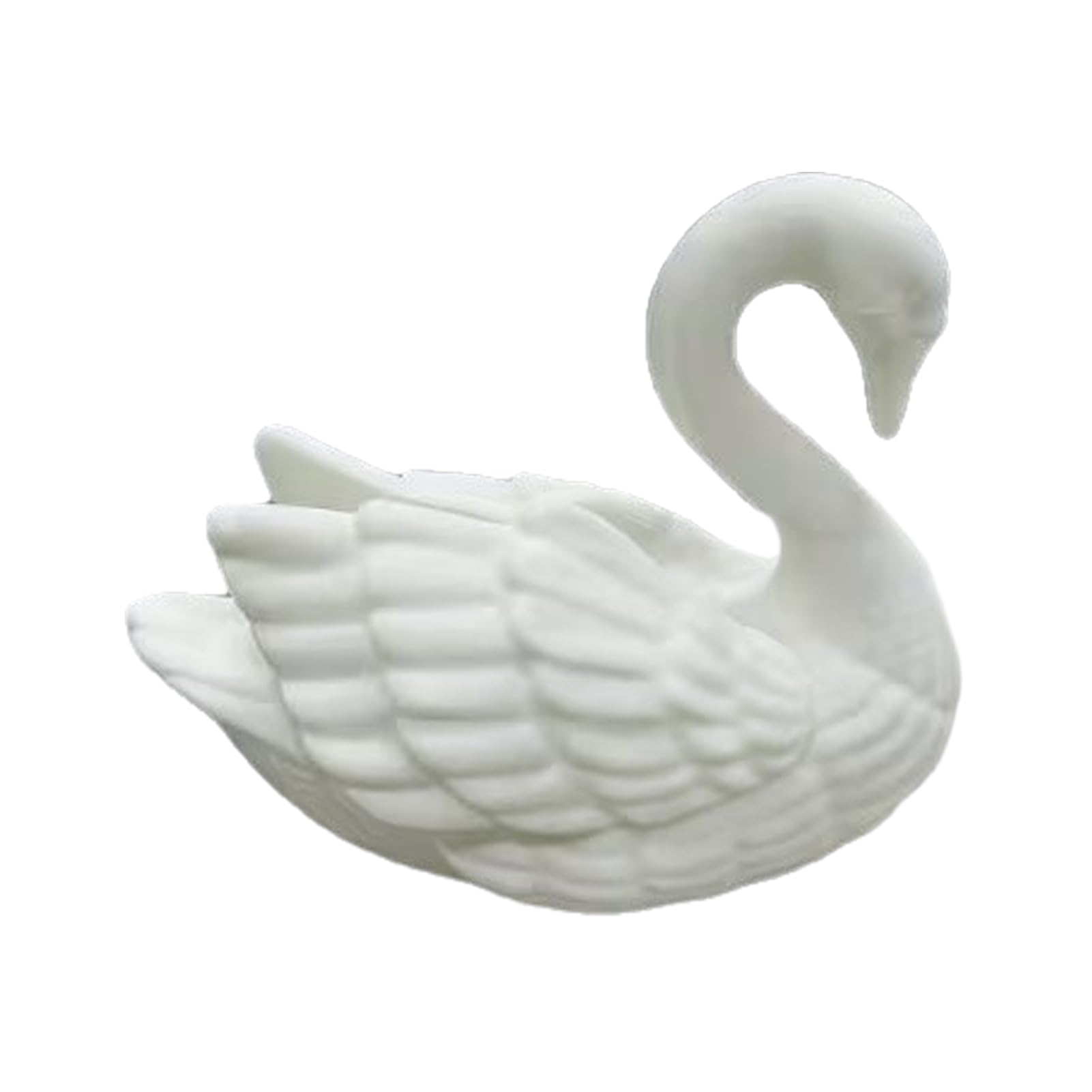 Glifora Swan Figurine - 3D Printed White Swan Statue, Modern Minimalist Tabletop Ornament for Living Room, Office, Desk and Shelf Decor