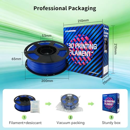 Image of FLASHFORGE High Speed PLA+ 3D Printer Filament Blue, Enhanced Melt Flow for Faster, Smoother Prints, 500mm /s Rapid Printing, Feature Sleek Matte Finish, Rich and Solid Color