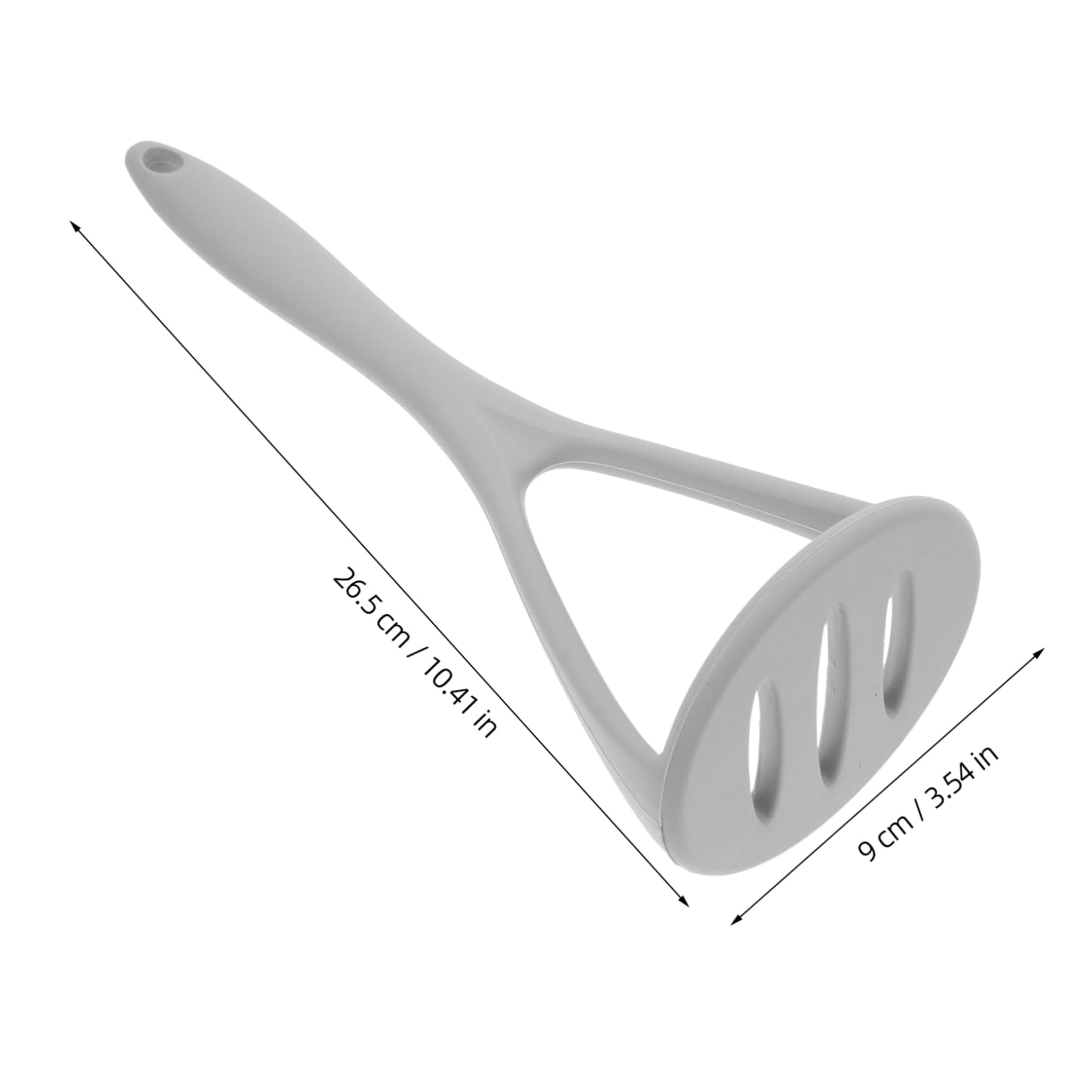 Cabilock Silicone Potato Ricer Lightweight Food Pressing Tool for Potatoes and Fruits Comfortable Grip Kitchen Gadget Grey and Food Grade Silicone for Easy Operation
