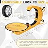 DASBET Wheel Lock Clamp Boot Heavy Duty Auto Anti-Theft Tire Parking Boot with Key and Crank Adjustable Tire Lock for Car Truck RV ATV (73cm x 34cm, 1, Piece) #1