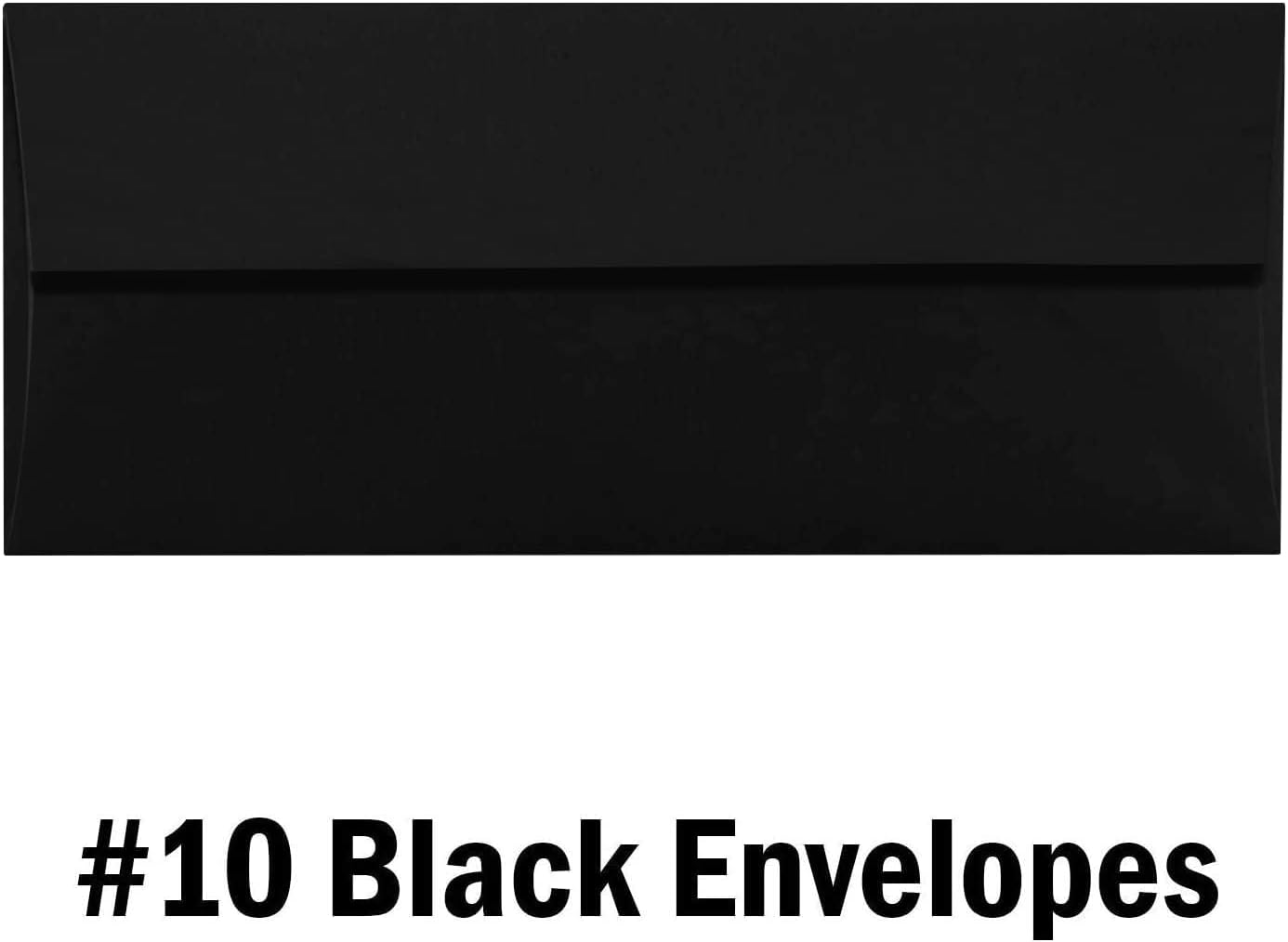 Hamilco Black Business Mailing Envelopes #10 4 1/8 x 9 1/2" 100 Pack