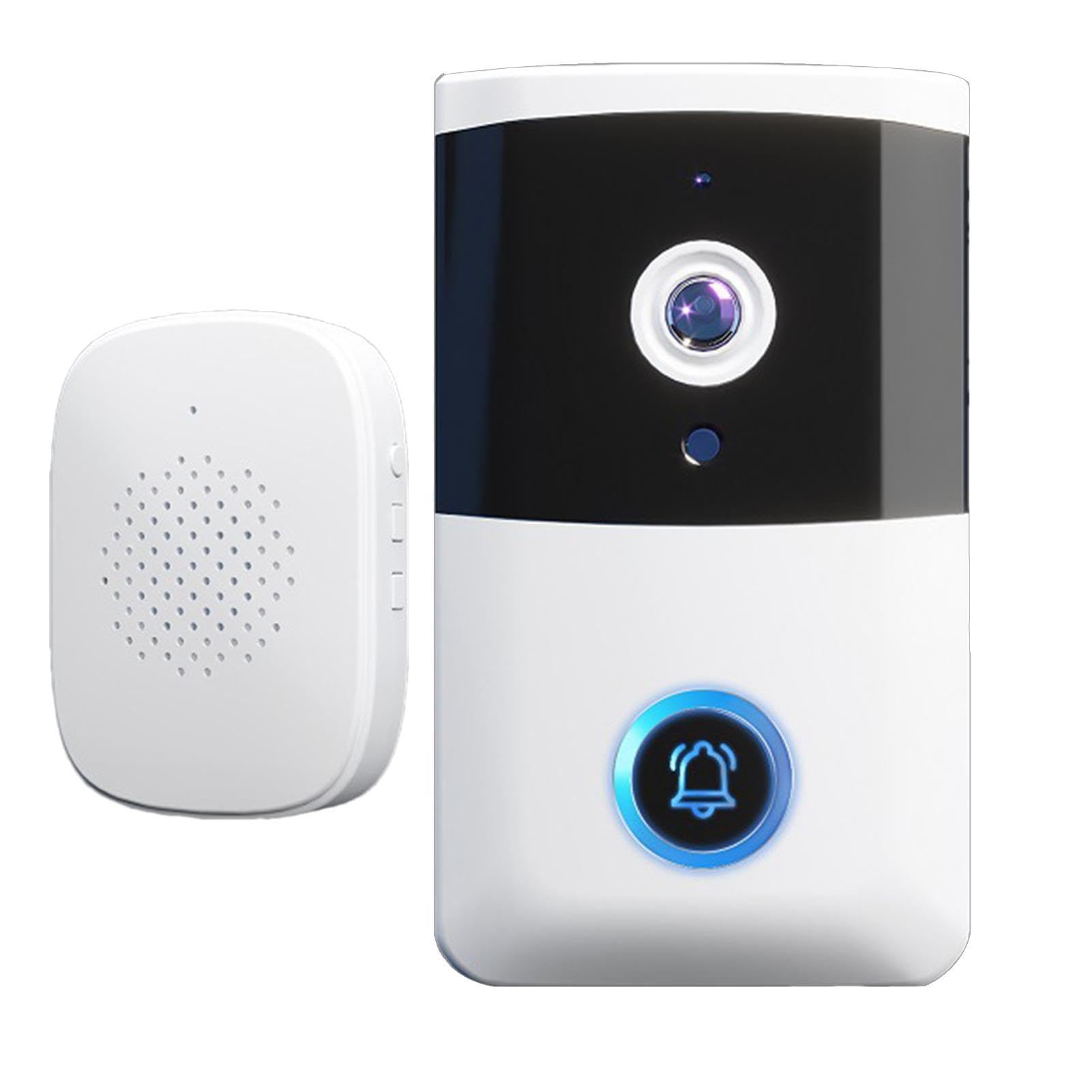 Caméra de sécurité visuelle sans fil et sonnette vidéo WiFi pour surveillance maison extérieure