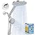 MakeFit Dual Filtered Rain Shower Head Combo, High Pressure Handheld Shower Head with Adjustable Bar - 8’’ Rainfall Shower Head Multi-Mode Showerhead with Filter for Hard Water - Removes Chlorine