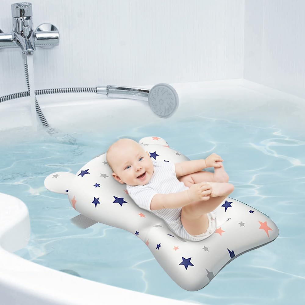 Cuscino Bagnetto Neonato, Cuscino Per Bagnetto, Vasca Per Neonato, Tappetino Per Il Bagnetto, Materassino Galleggiante Neonato Bagnetto Regolabile Per Neonati 0-12 Mesi Seggiolino Per Bagnetto