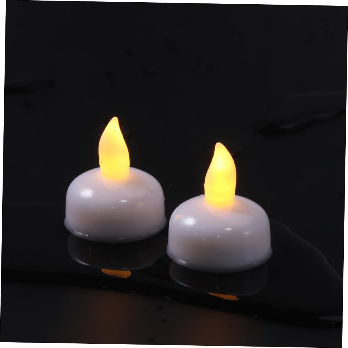 24 Candele LED Galleggianti Impermeabili Bianche, Lampade a Candela a Batteria in Pp per Decorazione Festa e Vaso Natalizio