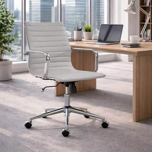 Gray Ergonomic Office Chair with Lumbar Support