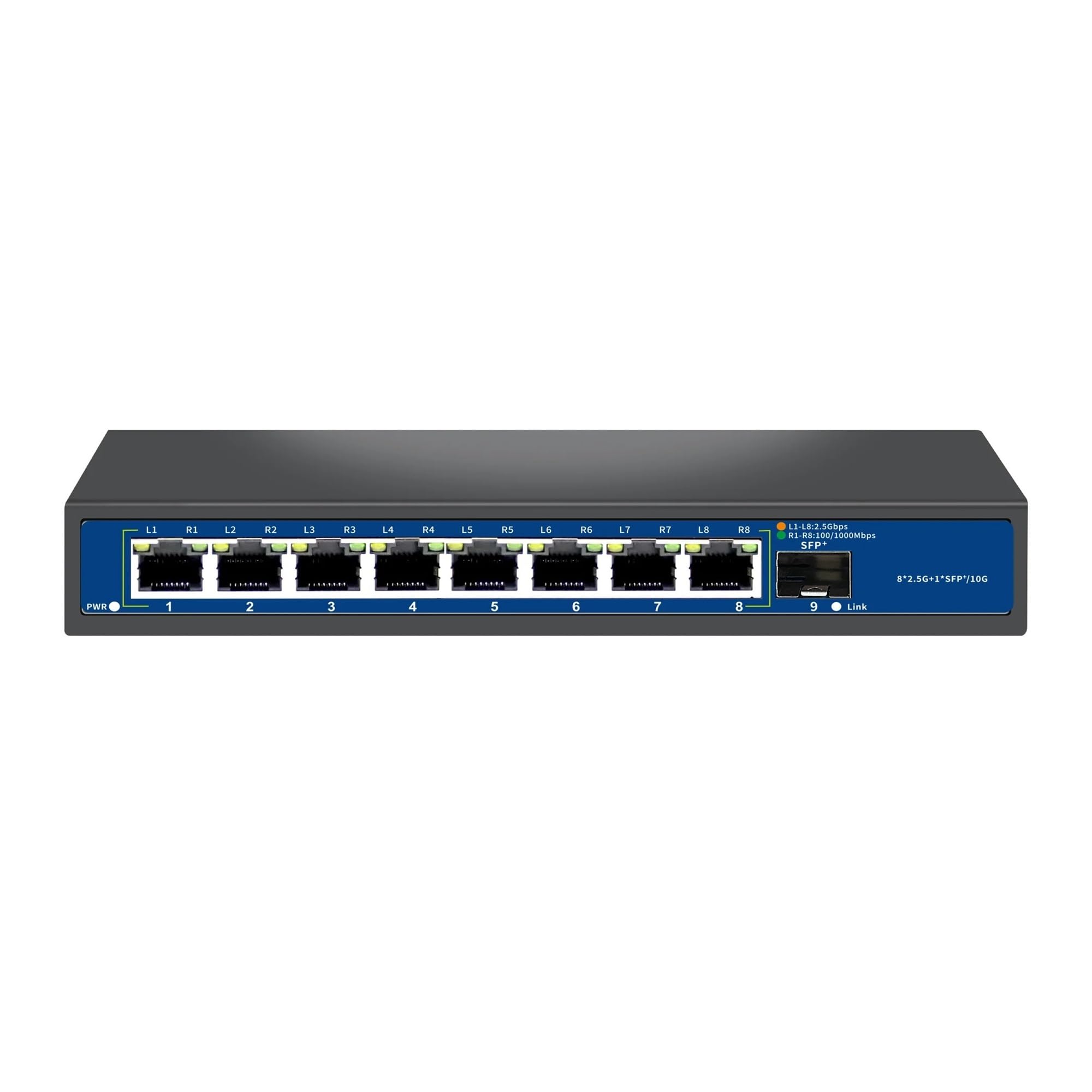 Switch Ethernet 2.5G 4/8 Porte Nessuno Switch di Rete PO//E uplink 2 * 10G Port(K0402WS U/.S Plug)