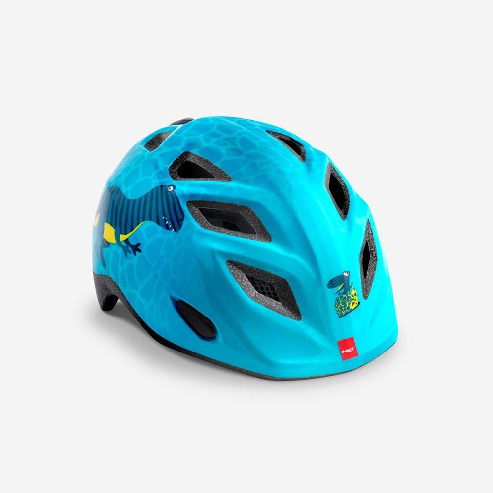 Met Elfen-Helm Blau Dinosaurier S (46-53) Fahrradhelm Unisex Kinder Erwachsene Sport & Freizeit