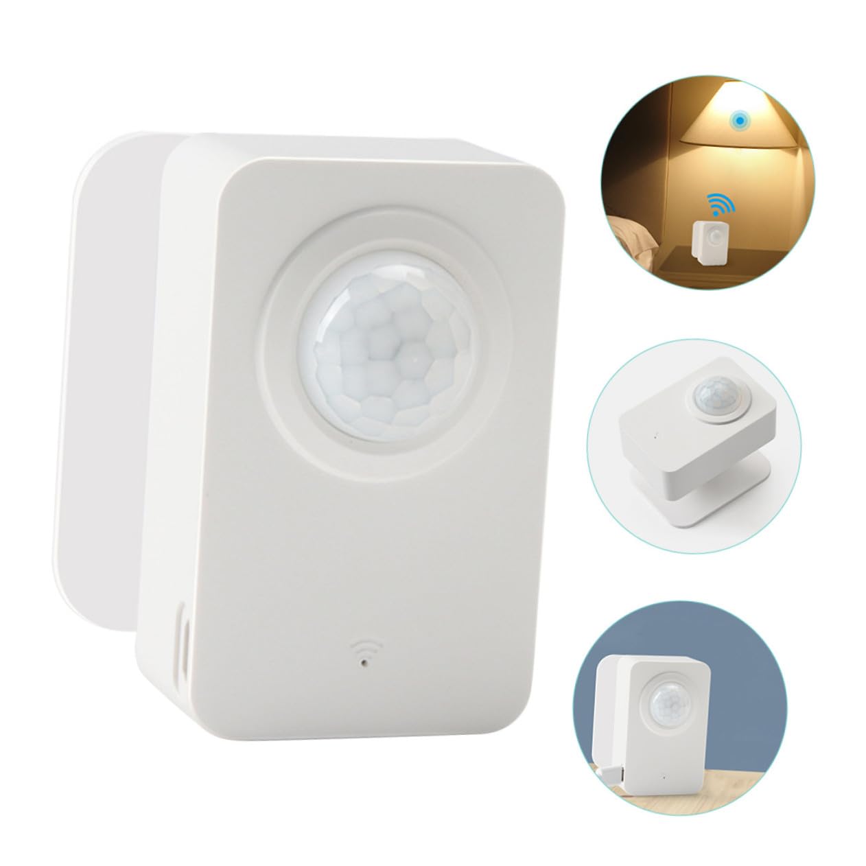 Intelligenter Pir Bewegungsmelder für WLAN, Kabellos, Weiß, Abs | Pir Sensor, Bewegungserkennung, Fernüberwachung, ohne Verdrahtung, zum Aufkleben, für Tür und Küche