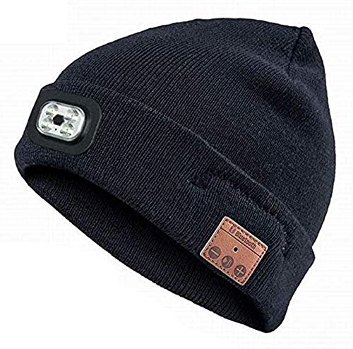 Bluetooth Beanie Mütze eingebaute LED-Leuchte Musik Knit Beanie für einen Funkkopfhörer Kopfhörer Lautsprecher Hände kostenlos Valentinstag für