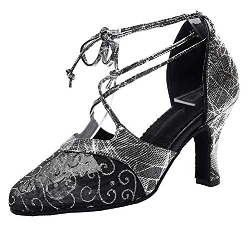 Chaussures danse latine bout fermé avec talon stable et léger