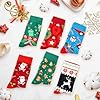 BISOUSOX Calzini Natale Donna Divertenti Calze 6 Paia Cotone Calze Natalizie Colorati Calzini Regalo Donna Uomo 36-40 Babbo Natale Calzini #2