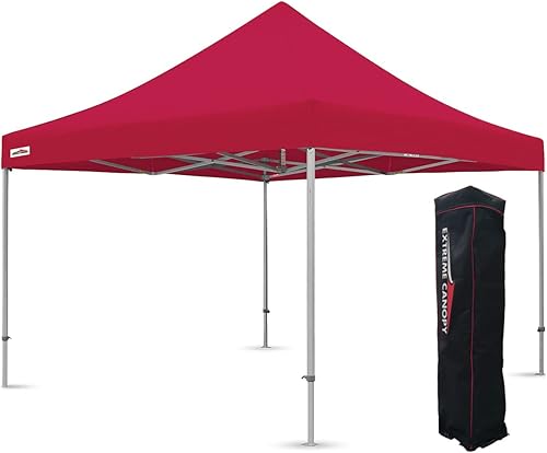Miniatura 42 de Extreme Canopy Tienda de campaña desplegable instantánea de aluminio resistente comercial (negro, 13 pies x 26 pies) Negro -,Rojo