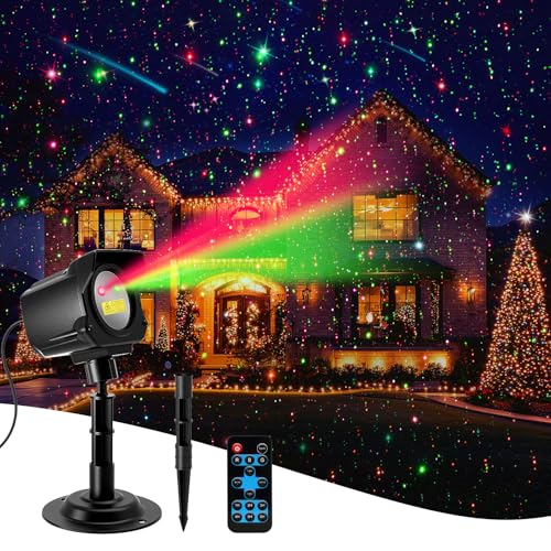 Brighter Laser Christmas Projector Lights Outdoor, 2025 Upgraded 2 Colors