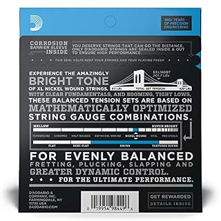 D’Addario EXL160BT Cordes en nickel pour basse Balanced Medium 50-120 - Les Beatles, Paul McCartney, John Lennon, RIngo Starr, George Harrison D'Addario EXL160BT Cordes en nickel pour basse Balanced Medium 50-120 – Image 2