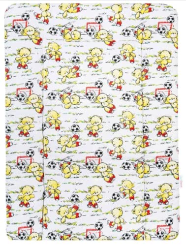BABYMAM Baby Changing Mat 100% Cotton Padded Soft Nursery for Unit (Football Teddy Bear)