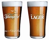 Yuengling Traditional Lager Pint Glasses - Set of 2 Tumblers