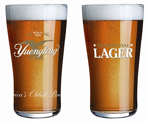 Yuengling Traditional Lager Pint Glasses - Set of 2 Tumblers