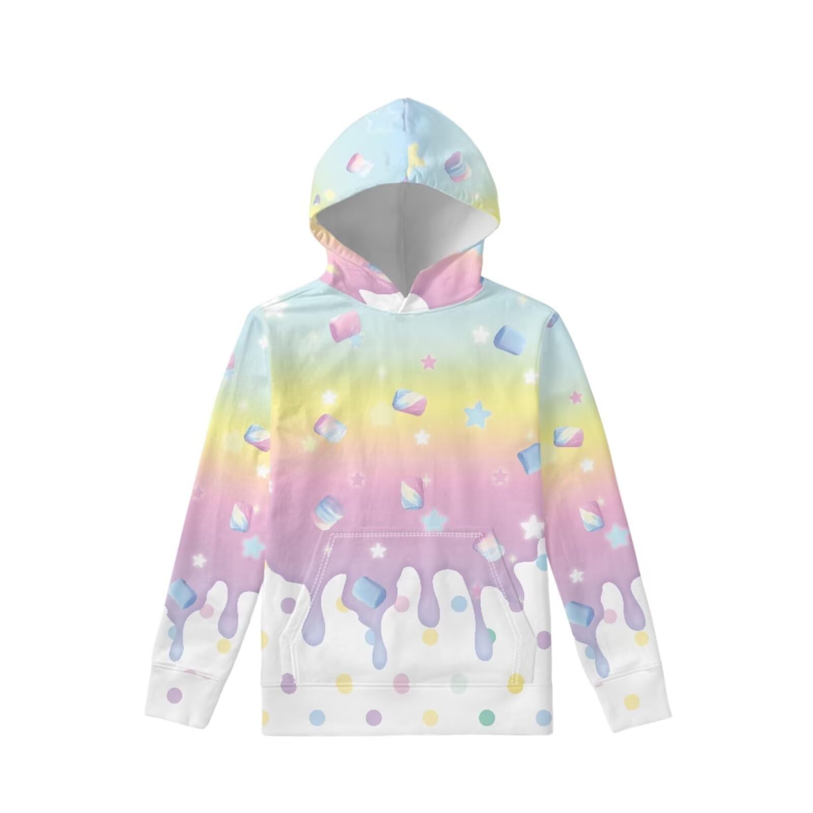 Coloranimal Unisex Girls and Boys Long Sleeve Hoodies Hoody Athletic Pullover Sweatshirts Tops Age 6-16year