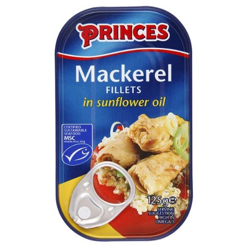 Princes Mackerel Fillets in Sunflower Oil 10 x 125g