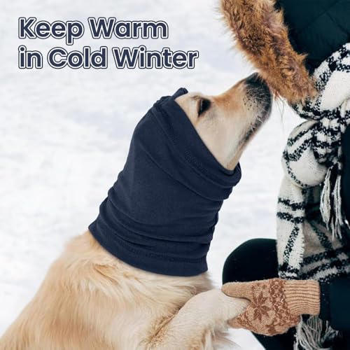 XFSRG Ohrenschutz Hund Soft Dog Kopfwickel Calming Hoodie Noise Protection Verstellbarem für Angstlinderung und Beruhigung(Dunkelblau/S)