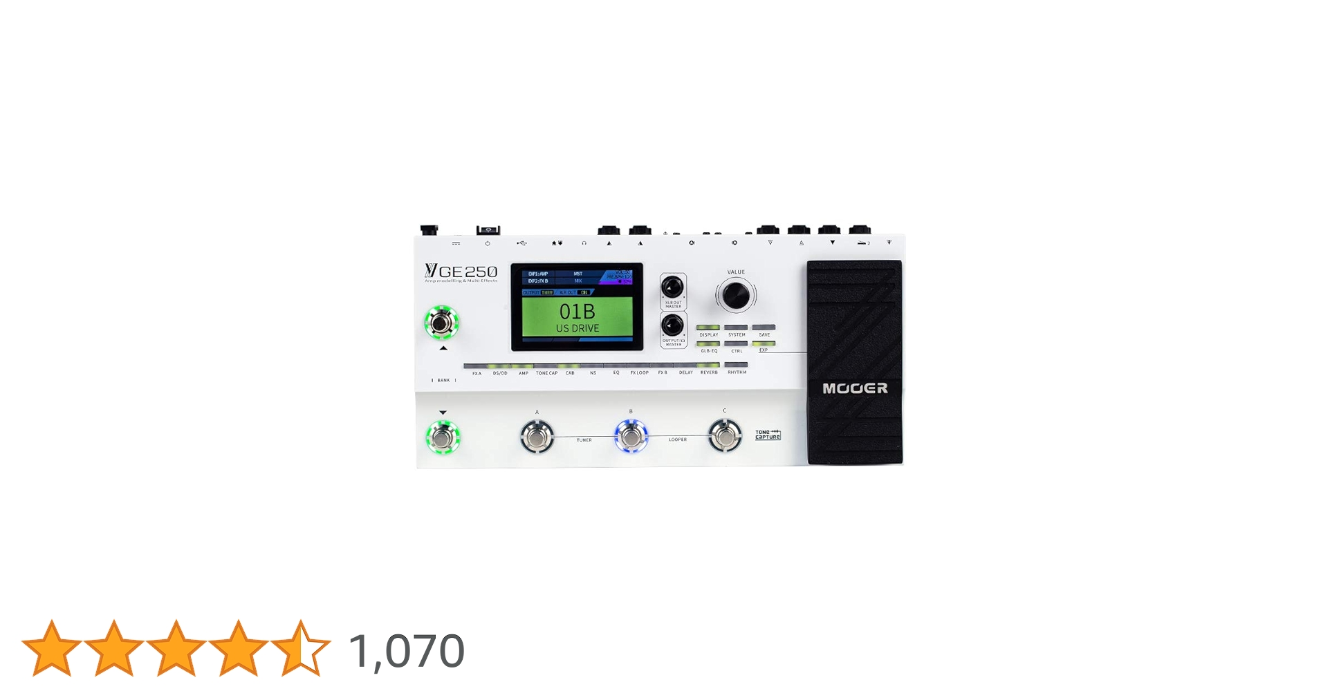 の　　MOOER GE250 MOOER GE250 Multi Effects Processor with FX Loop, Tone