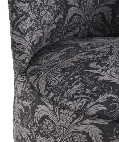 Image of SR Ottoman Chair Pouffes Stool for Living Room Mudda Sitting Furniture Footrest Seat Pouffe Puffy Foam Stool Printed Pouffes for Sitting Foot Rest, (18x32 Inch, Black)