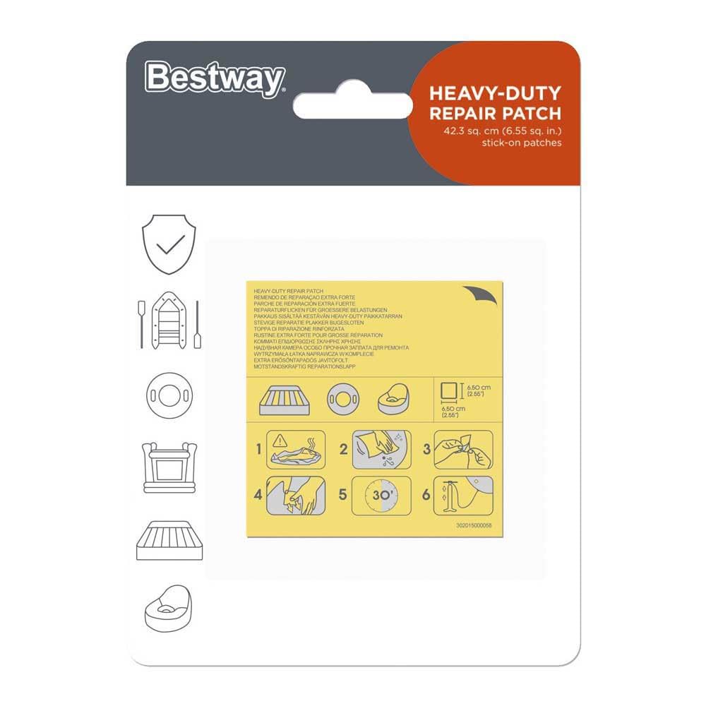 Bestway Heavy Duty Repair Patch, Swimming Pool Patch Repair Kit, Pool Puncture Repair Patch, 10 Patches, Multicolor,62068 — view 3