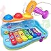 Liberty Imports Rainbow Xylophone Piano Pounding Bench for Kids with Balls and Hammer