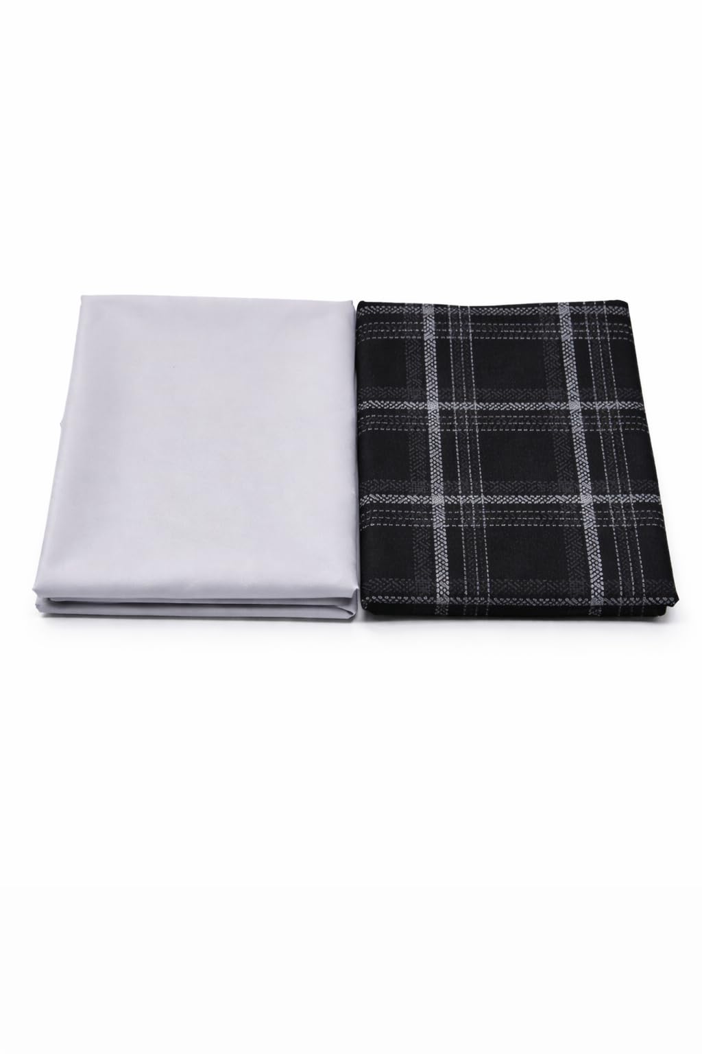 Men's Premium Unstitched Shirt and Pant Fabric Combo, Grey and Black Check, Lyra 2.5m + Maza 1.2m, Wrinkle-Resistant-picture-57