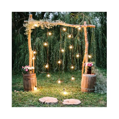 Baocicco 8x8ft Rustic Wedding Backdrops for Photography Engagement Ceremony Yard