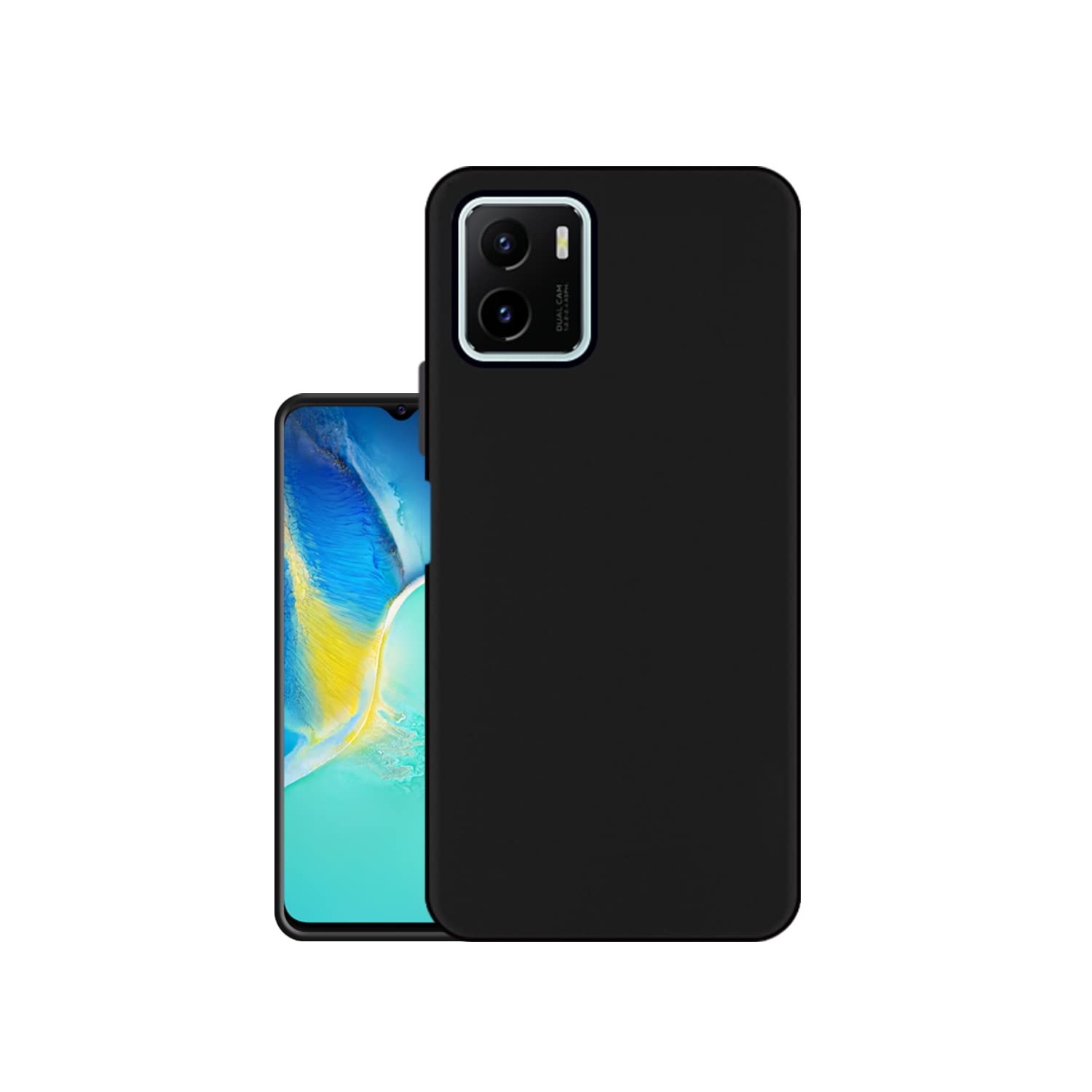 HELLO ZONE Exclusive Matte Finish Soft Back Case Cover for Vivo Y15s /Vivo Y01 / Vivo Y15C - Black (B09TGXHR3L) Amazon Price History, Amazon Price Tracker