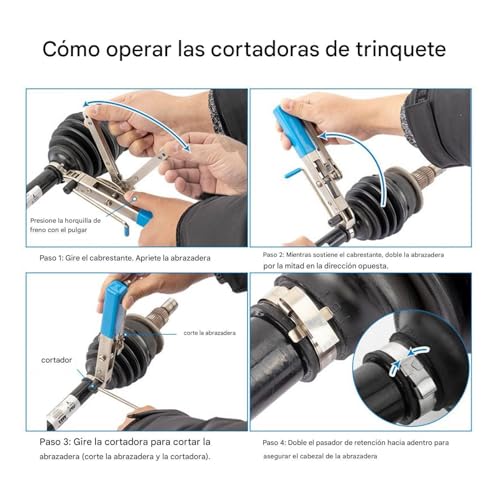 Herramienta para abrazadera de eje de acero contra roturas en transmisiones 5
