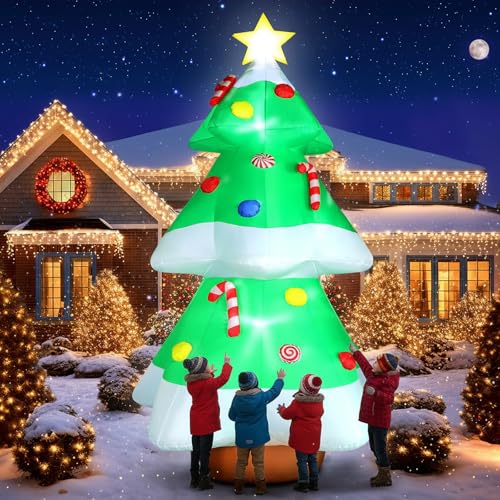 FunFanso 10 FT Christmas Tree Inflatables...
