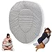 Niimo Niivetto Almohada Embarazo Dormir y Cojin Lactancia Bebe XXL Funda 100% Algodon Desenfundable y Lavable Relleno de Fibra Hueca Poliester Siliconado by (Gris - Lunares Blancos)