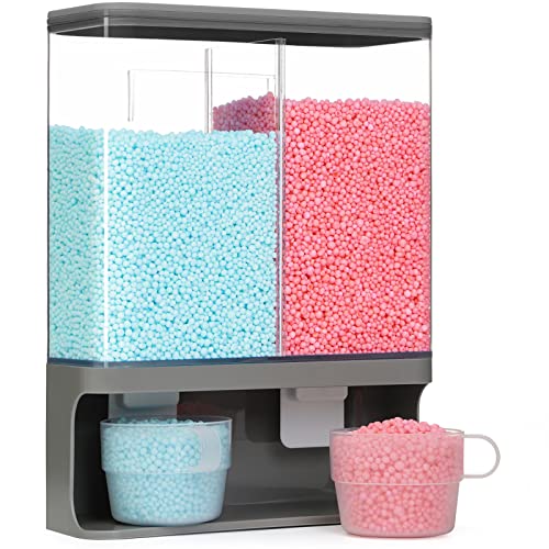 Lekesky Distributeur de perles de parfum mural avec 2 tasses doseuses, 3 l (gris) Cover