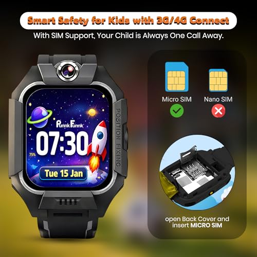 Image of PunnkFunnk Smart Watch & Kids Calling Smart Watch Combo, 1.83 inch HD Fitness Watch with Bluetooth Calling + Kids Camera Smartwatch with Games, Heart Rate, SpO2, Sleep Monitor, Boys & Girls