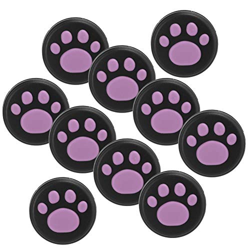Léger de Haute qualité en Silicone Cat Paw Novel Design Thumb Grips Cover, Joystick, pour PS4,(Black Powder Claws) Cover