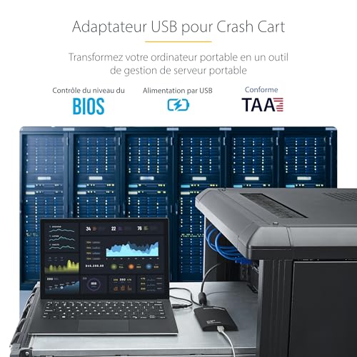 StarTech.com Adaptateur crash cart pour PC portable Console KVM vers USB 2.0 USB USB VGA USB Mini B PS2 + USB 2. + VGA NOTECONS01 - vue 3