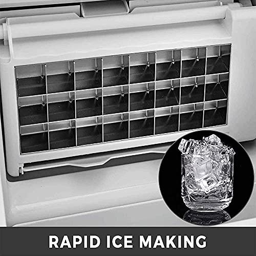 Fabricadora de Hielo de Acero Inoxidable para Encimera, Ciclo de Fabricación de Hielo de 13 a 25 Minutos, Capacidad de 40 lb (18 kg)/24 h para Cocina y Bares miniatura 4