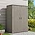 KINYING Outdoor Vertical Storage Shed,57 Cu.ft Outdoor Storage Cabinet Waterproof,Resin Sheds & Outdoor Storage Clearance for Garden,Patio,Backyard,Lockable (Brown)