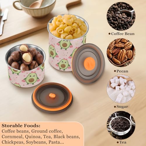 Contenedor hermético de acero para café 900 ml miniatura 5