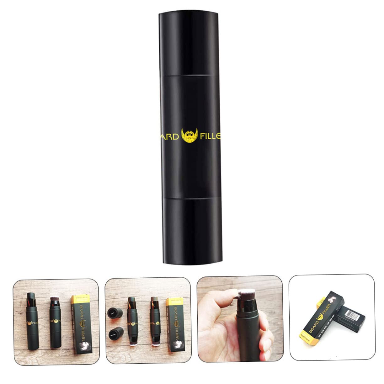 Didiseaon 4pezzi Filler Per Modellare La Barba Portatile Stick Filler Per Barba Con Design Pennello Facile Da Usare Per Risultati Naturali e Precisi