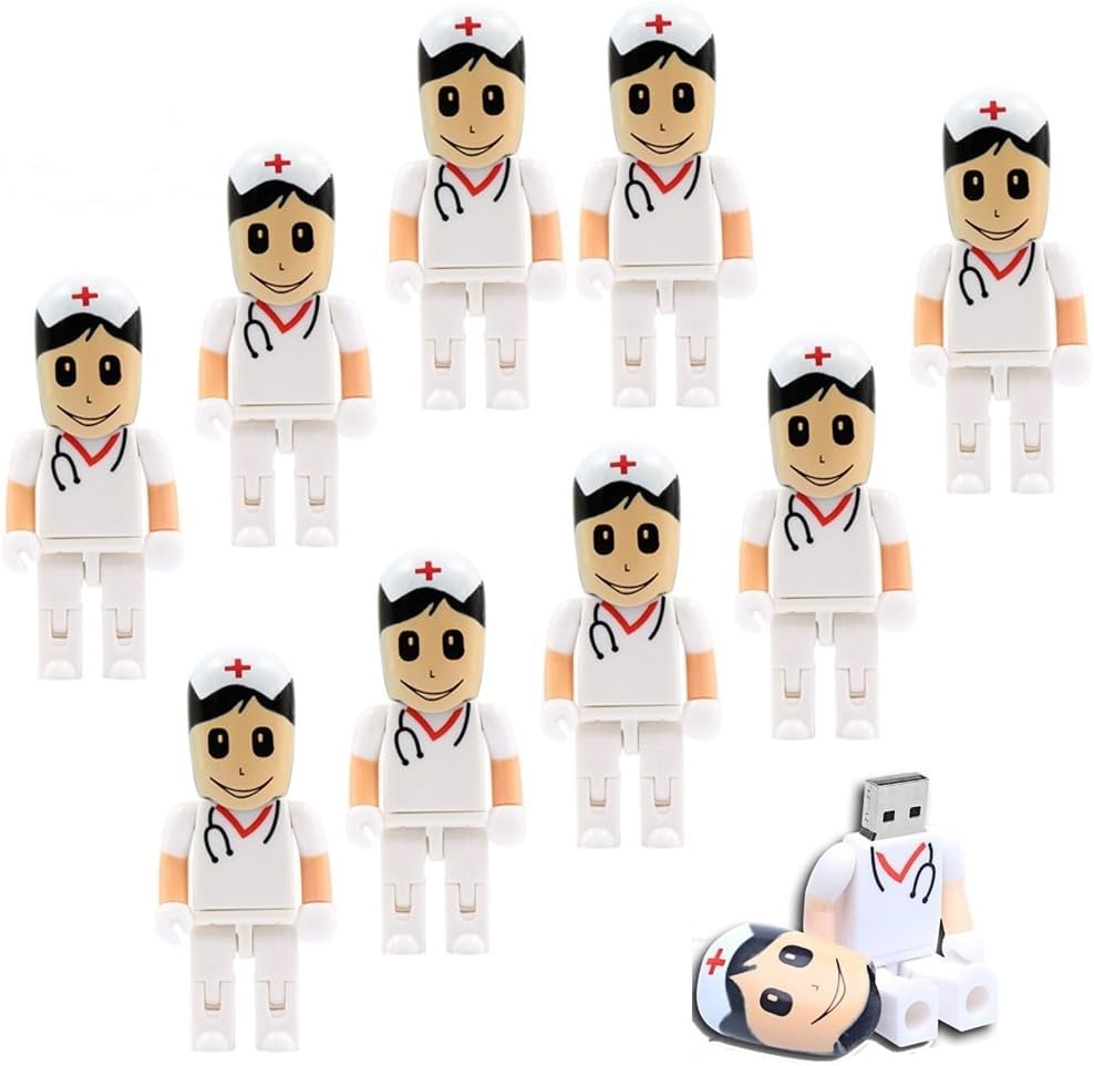 Clé USB 3.0 64 Go cadeau infirmière lot de 10 clés blanches haute vitesse pour diplôme