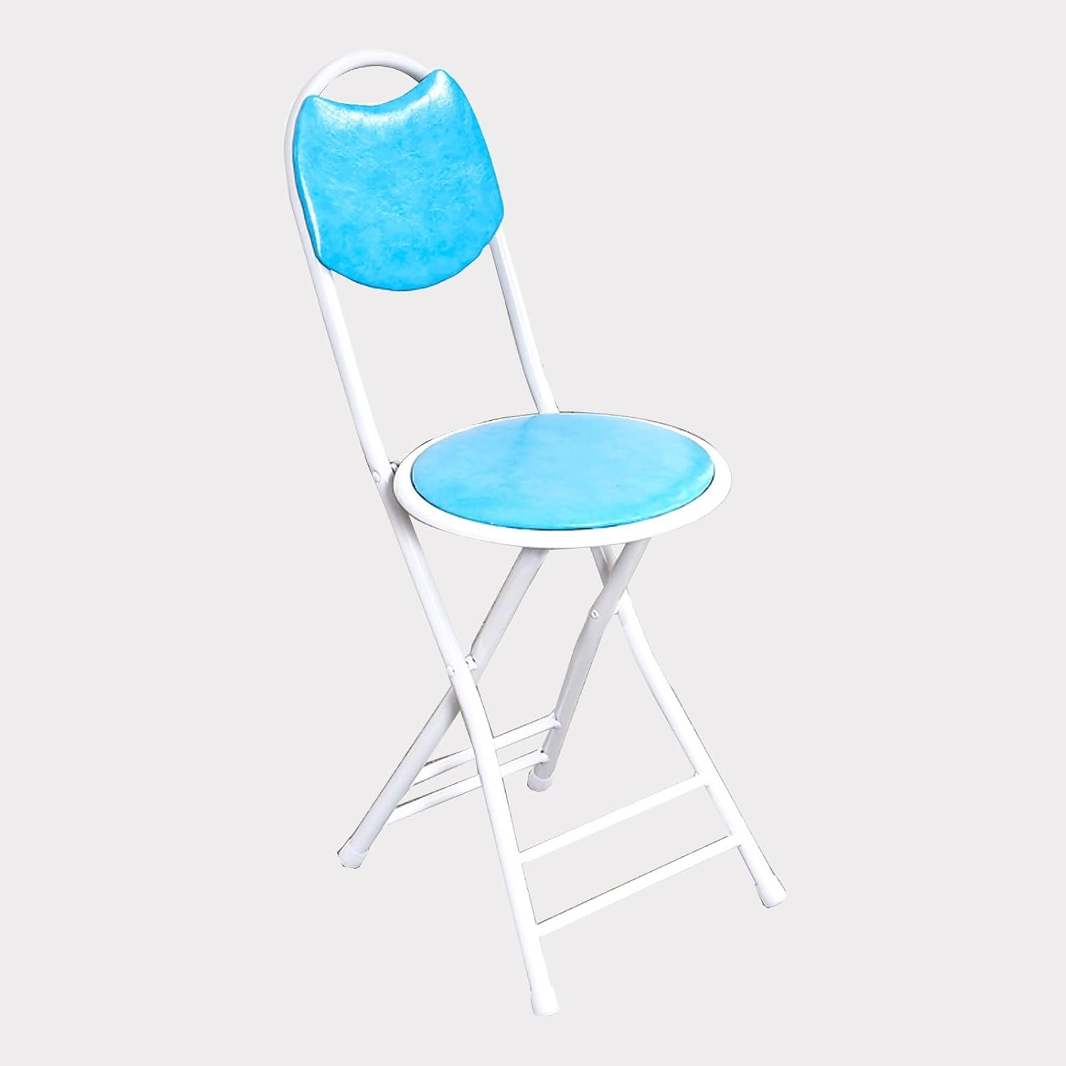 Folding Chair - Portable Chairs for Home Use High Back,Event Metal Frame, Used for Dormitory Adult Dining Stool(Blue)