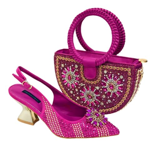 Chaussures de mariage italiennes fuchsia pointure 44 avec talons aiguilles