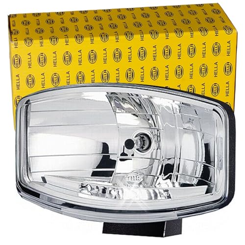 HELLA 1FE 008 773-041 Halogen/Halogen-Spotlight - Jumbo 320 - 12/24V - Rectangular - Reference number: 37.5 - Bolted - Clear diffusing lens - Lens Colour: Crystal clear - right/left