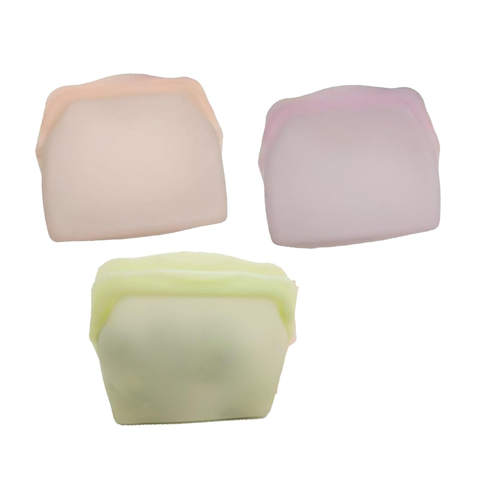 Everbag Silicone Storage, Leakproof Reusable Silicone Food Storage Bags, Ziptop Reusable Silicone Containers, Silicone Bags for Food Storage (3PCS-A,600ML)