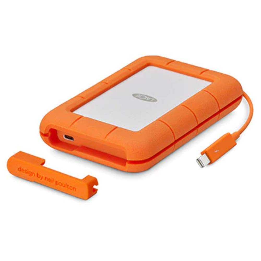 LaCie Rugged Thunderbolt USB-C 5To, disque dur externe mobile - STFS5000800 (1x Thunderbolt, 1X USB-C)